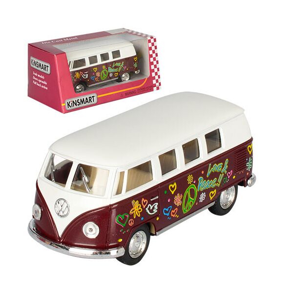 

Машинка металлическая Kinsmart КТ5060W Volkswagen BUS (Бело-бордовый)