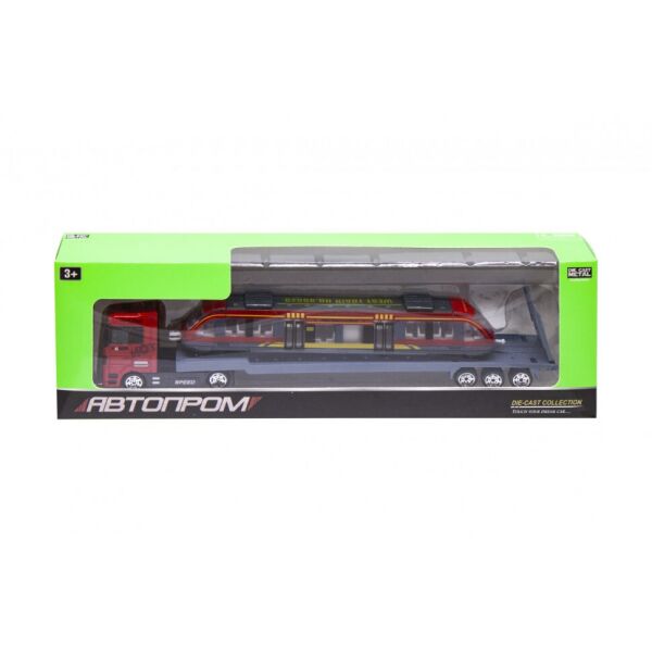 

Игрушечная моделька Трейлер с поездом 7875 "АВТОПРОМ" (Красный)