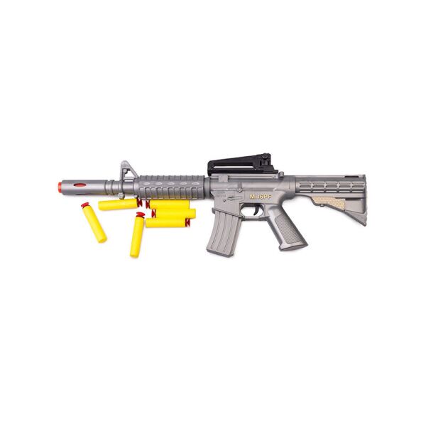 

Игрушечный автомат с мягкими пулями M16 PF Golden Gun 910GG (Серый)