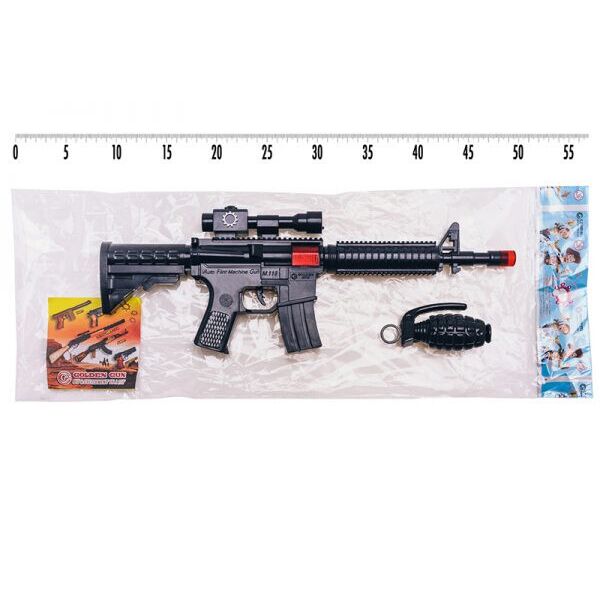 

Игрушечный автомат-трещотка "M16" с гранатой Golden Gun 803