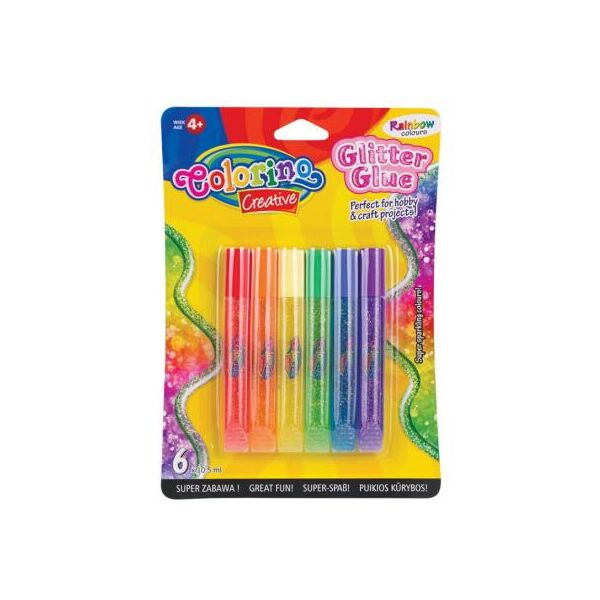 

Набор для творчества Colorino Клей Rainbow с блестками металлик 6 цветов (68796PTR)