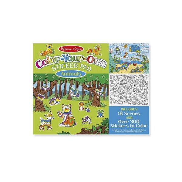 

Набор для творчества Melissa&Doug Альбом с раскрасками и наклейками Животные (MD9468)