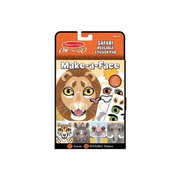 

Набор для творчества Melissa&Doug Блокнот с многоразовыми наклейками Сафари (MD30510)