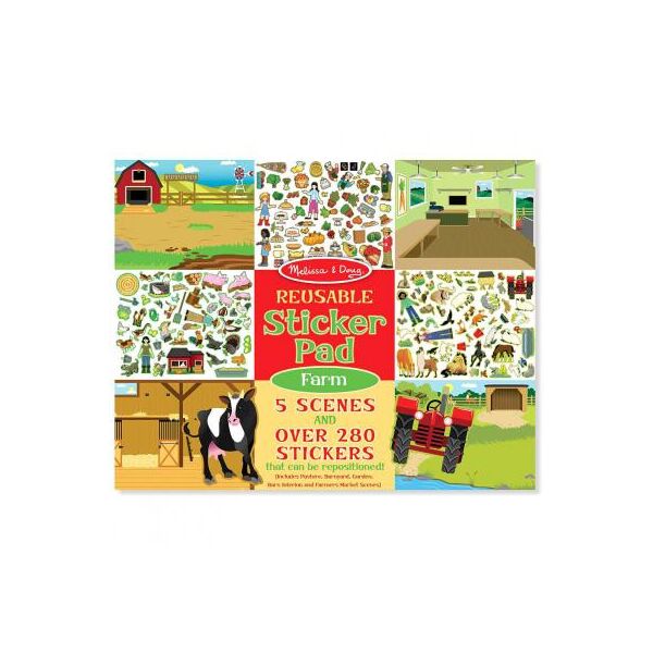 

Набор для творчества Melissa&Doug Набор многоразовых наклеек Ферма (MD30501)
