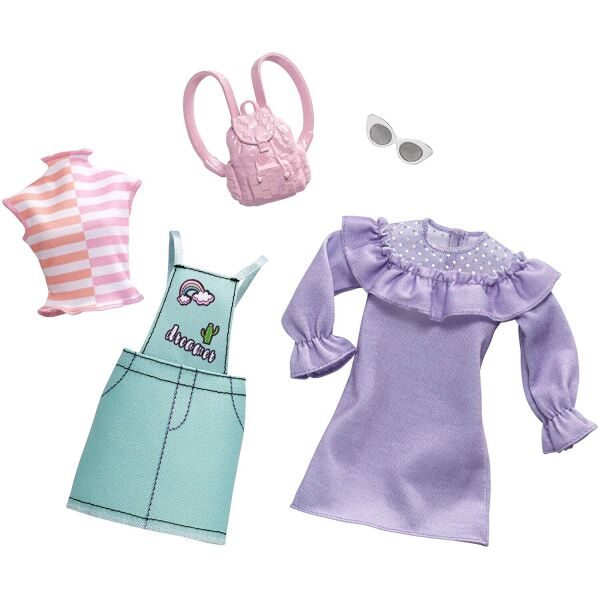 

Одежда для кукол Барби Barbie Fashion Pastel and Patchwork 2 Pack FXJ64