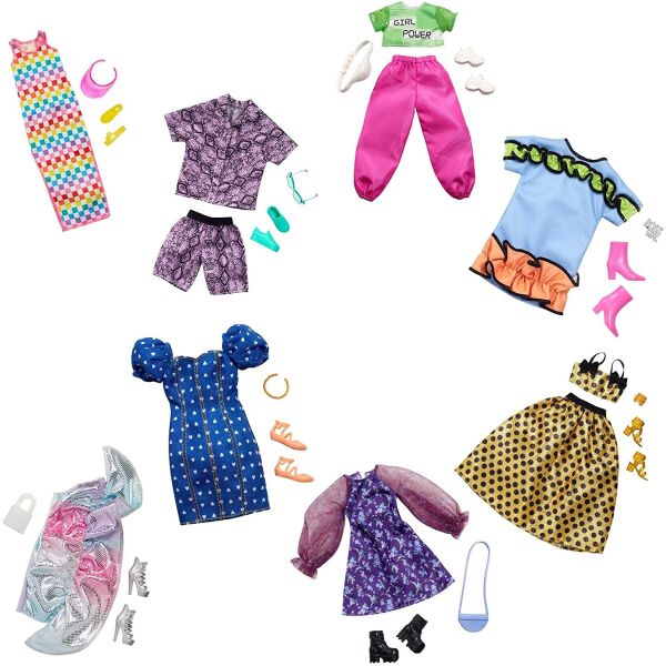 

Набор одежды для кукол Барби Barbie Clothes Multipack with 8 Complete Outfits HCK33