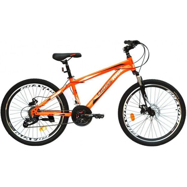 

Горный подростковый велосипед 24 дюйма Crossride Skyline ВЕЛОСИПЕД спортивный 24 дюйм Кроссрайд МТВ оранжеыый