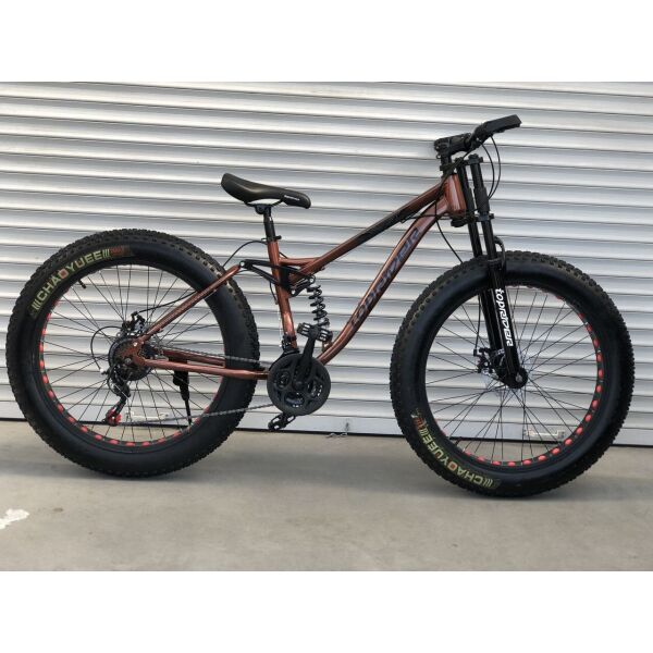 

ДВУХПОДВЕСНЫЙ Велосипед горный 26 дюймов FatBike КОРИЧНЕВЫЙ Горный спортивный ВЕЛОСИПЕД Фетбайк ВНЕДОРОЖНИК