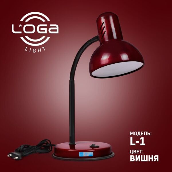 

Лампа настольная LOGA Е-27 Вишня L-01