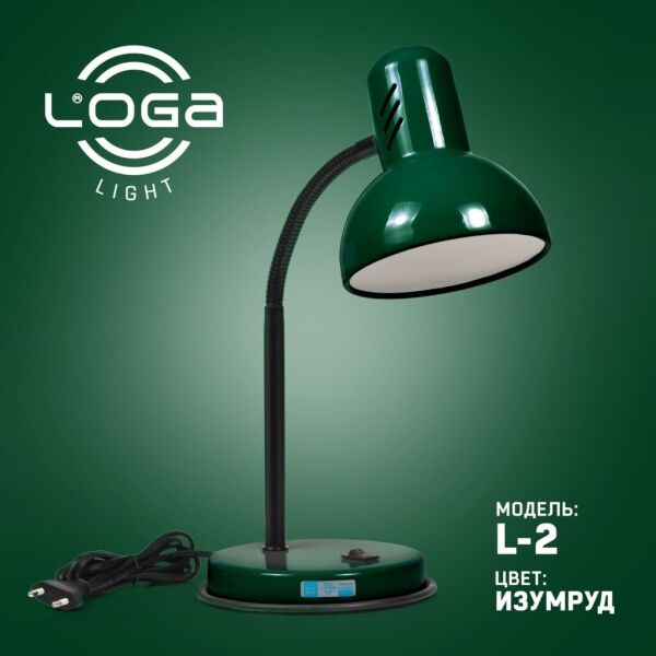 

Лампа настольная LOGA Е-27 Изумруд L-02