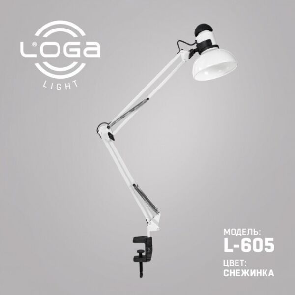 

Лампа настольная со струбциной LOGA Е27 Снежинка L-605
