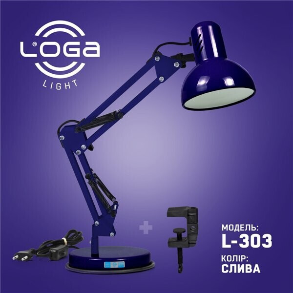 

Лампа настольная Пантограф LOGA Е-27 Слива L-303