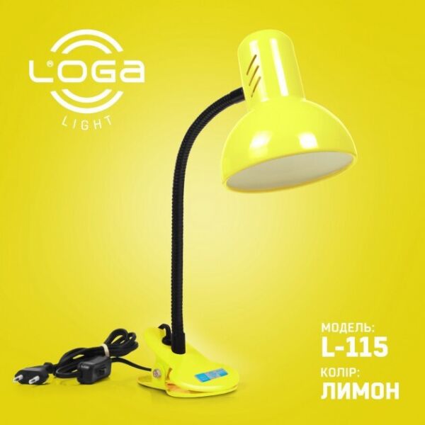 

Лампа-прищепка LOGA 60 Вт Е27 Лимон L-115