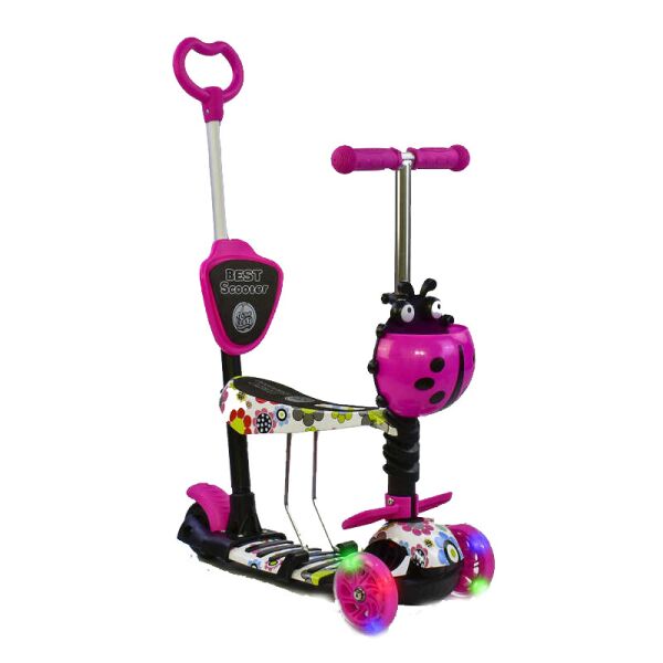 

Самокат 5в1 74230 Best Scooter, АБСТРАКЦИЯ, PU колеса, ПОДСВЕТКА КОЛЕС, в коробке