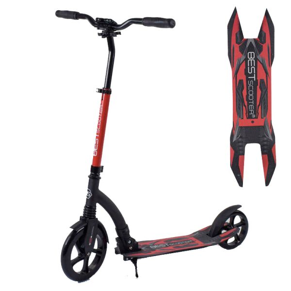 

Самокат двухколесный складной Best Scooter 40860 Черный с красным