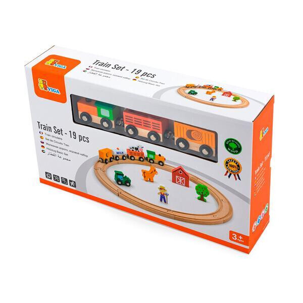 

Железная дорога Viga Toys, 19 деталей (51615)