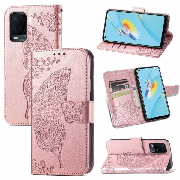 

Чехол UniCase Butterfly Pattern для OPPO A54 - Rose Gold