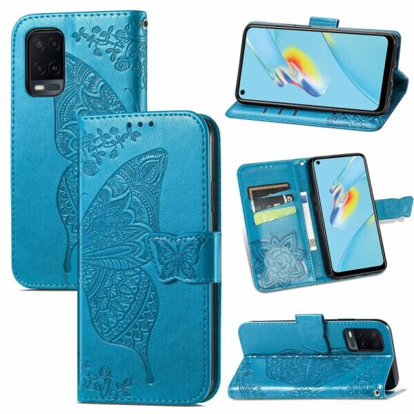 

Чехол UniCase Butterfly Pattern для OPPO A54 - Blue
