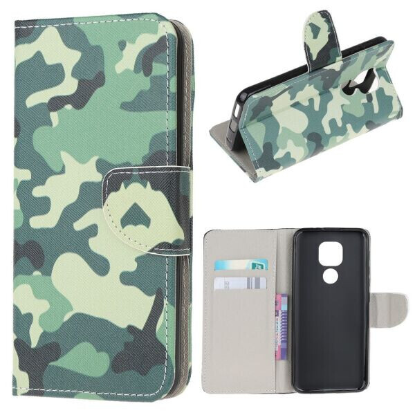 

Чехол-книжка Deexe Color Wallet для Motorola Moto E7 Plus / Moto G9 Play - Camouflage