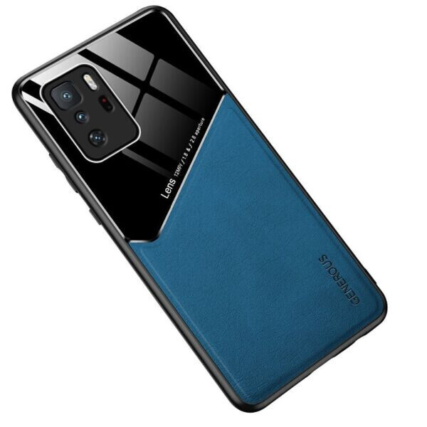 

Защитный чехол Deexe Magnetic Leather Cover для Xiaomi Redmi Note 10 Pro - Blue