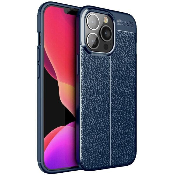 

Защитный чехол Deexe Leather Cover для Apple iPhone 13 Pro - Blue