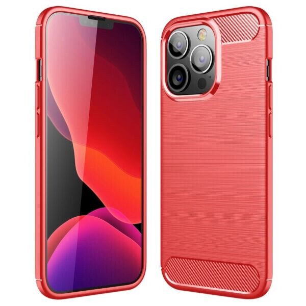 

Защитный чехол UniCase Carbon для Apple iPhone 13 Pro - Red