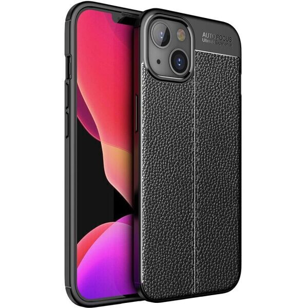 

Защитный чехол Deexe Leather Cover для Apple iPhone 13 mini - Black