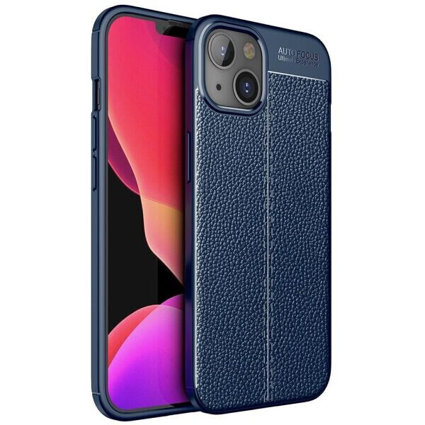 

Защитный чехол Deexe Leather Cover для Apple iPhone 13 mini - Blue