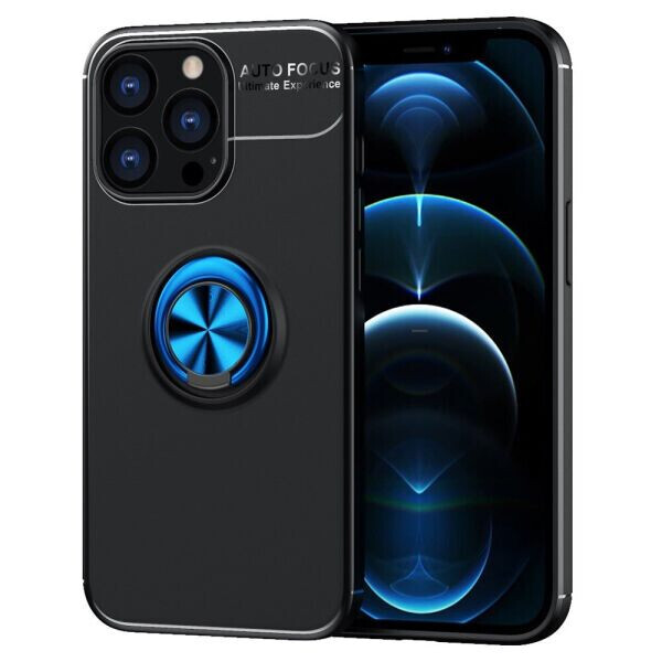 

Защитный чехол UniCase Magnetic Ring для Apple iPhone 13 Pro - Black / Blue