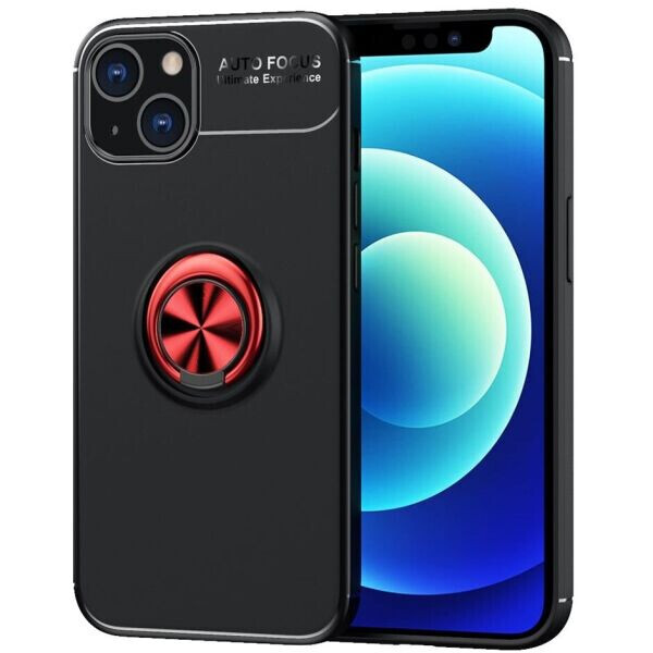

Защитный чехол UniCase Magnetic Ring для Apple iPhone 13 mini - Black / Red