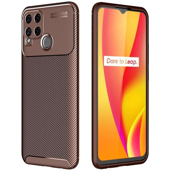 

Защитный чехол Deexe Fusion для Realme C15 - Brown