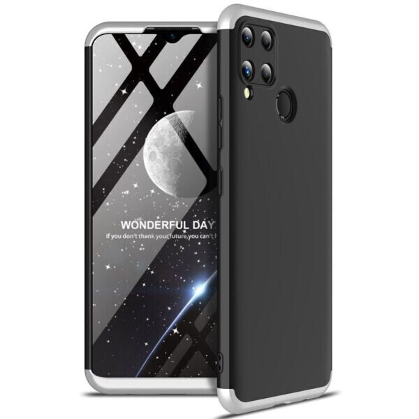 

Защитный чехол GKK Double Dip Case для Realme C15 - Black / Silver