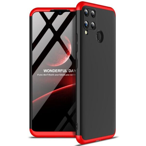 

Защитный чехол GKK Double Dip Case для Realme C15 - Black / Red