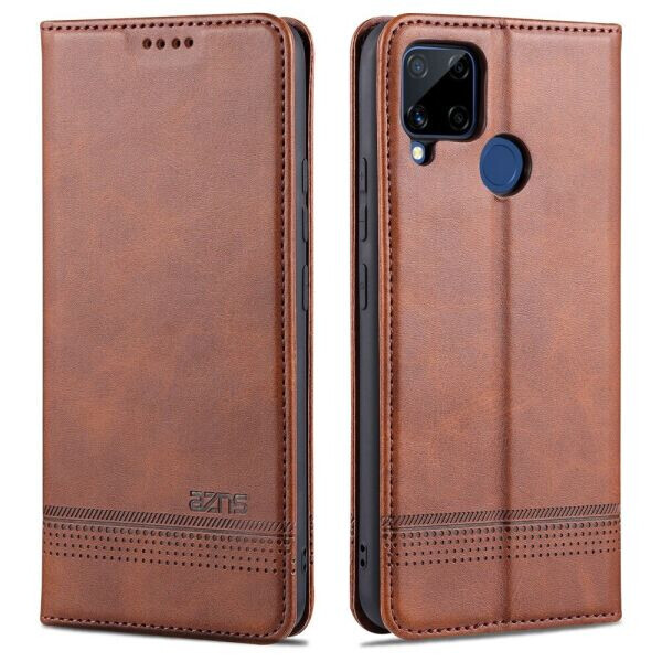 Чехол-книжка AZNS Classic Series для Realme C15 - Coffee