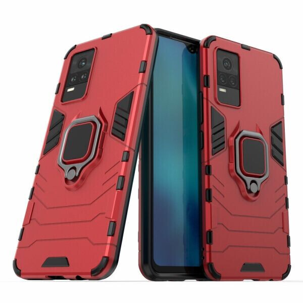 

Защитный чехол Deexe Hybrid Case для VIVO V21e - Red