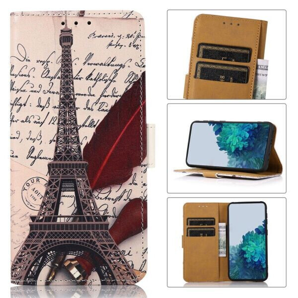 

Чехол Deexe Life Style Wallet для Samsung Galaxy M32 (M325) - Eiffel Tower and Feather