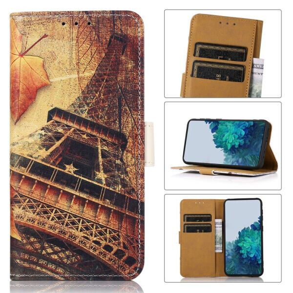 

Чехол Deexe Life Style Wallet для Samsung Galaxy M32 (M325) - Eiffel Tower and Maple Leaves
