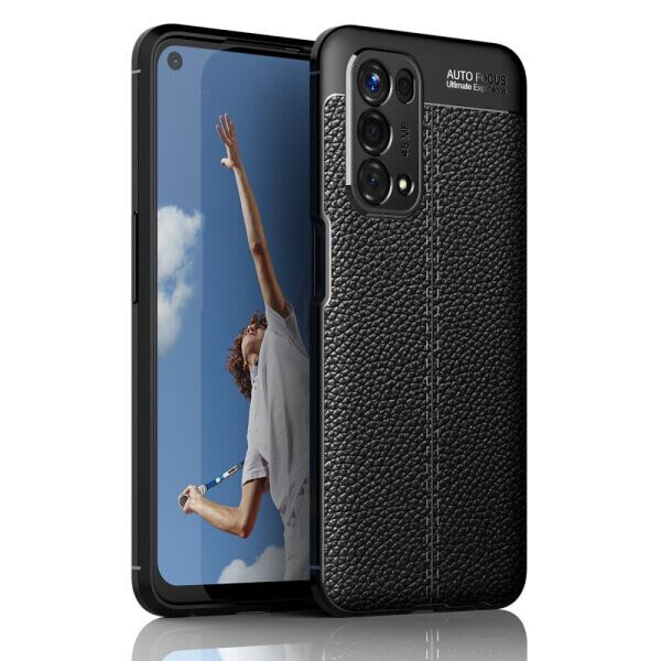 

Защитный чехол Deexe Leather Cover для OPPO A74 5G - Black