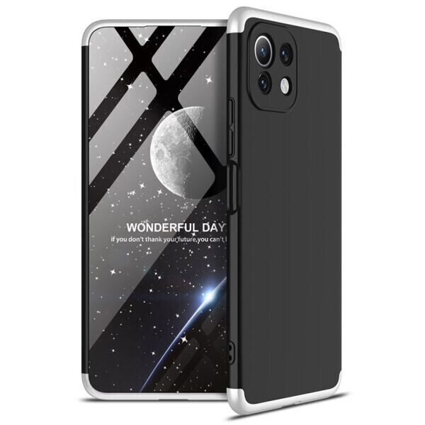 

Защитный чехол GKK Double Dip Case для Xiaomi Mi 11 Lite - Black / Silver