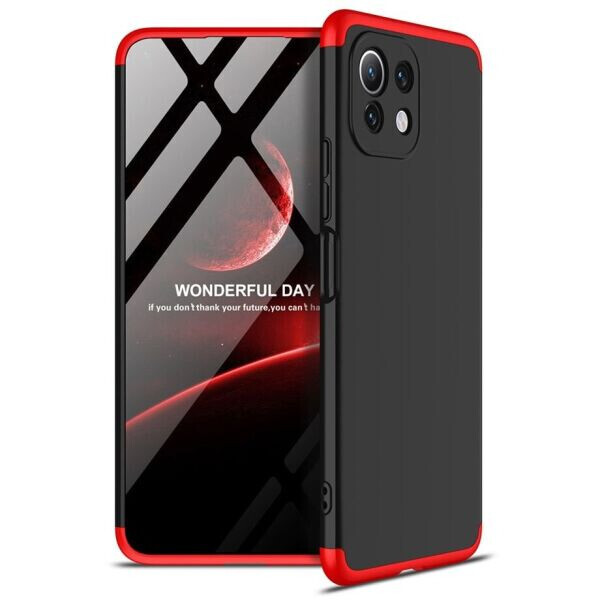 

Защитный чехол GKK Double Dip Case для Xiaomi Mi 11 Lite - Black / Red