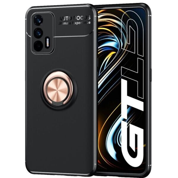 

Защитный чехол UniCase Magnetic Ring для Realme GT - Black / Rose Gold