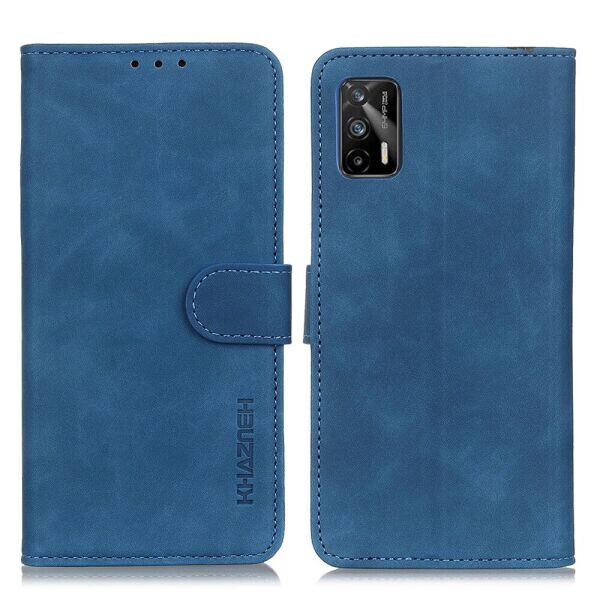 

Чехол-книжка KHAZNEH Retro Wallet для Realme GT - Blue