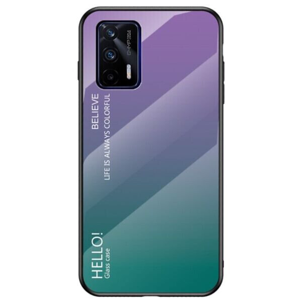 

Защитный чехол Deexe Gradient Color для Realme GT - Purple / Green