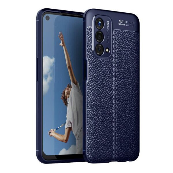 

Защитный чехол Deexe Leather Cover для OnePlus Nord N200 - Blue