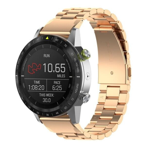 

Ремешок Deexe Stainless Steel для часов Garmin c креплением QuickFit 26mm - Rose Gold