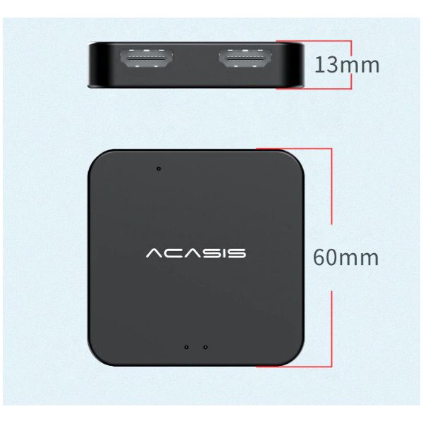 

​HDMI сплиттер ACASIS 4K - HDMI 2.0 splitter (INx1 - OUTx2)