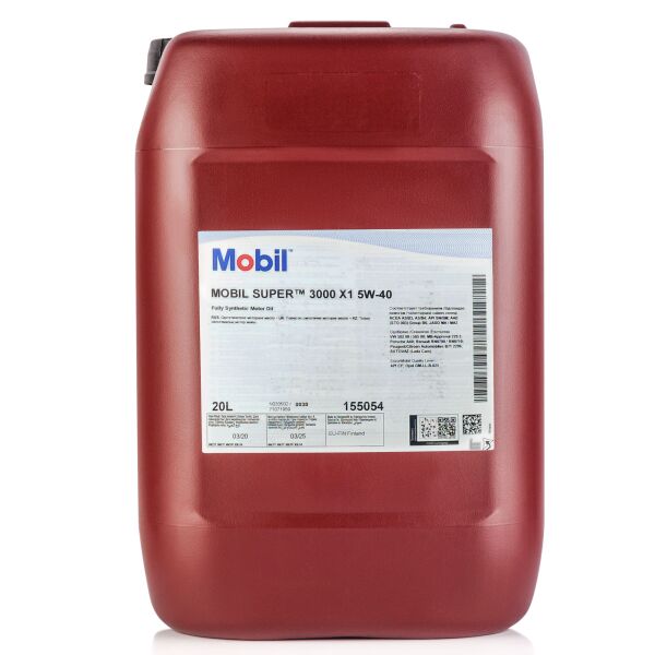 

Моторное масло Mobil Super 3000 X1 5W-40 20 л