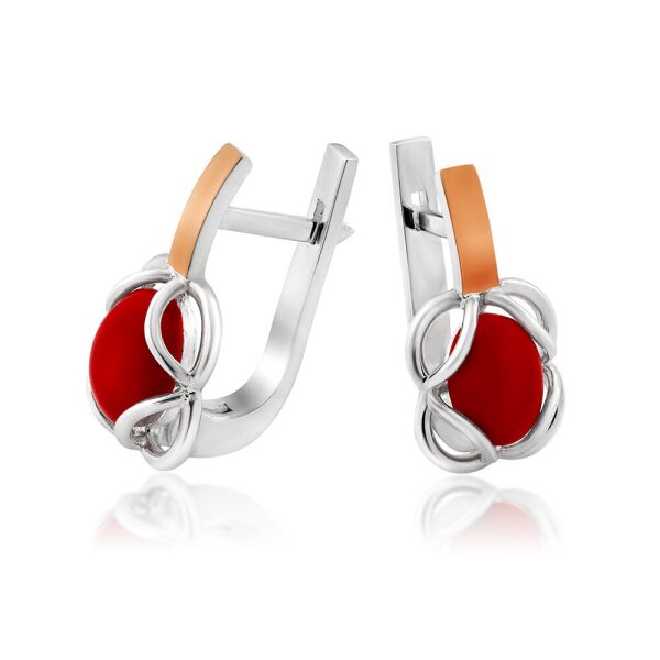 

Серьги с кораллом Юрьев 310 с