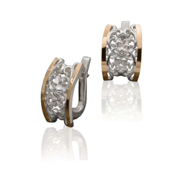 

Серьги из серебра с золотом Юрьев 251 с
