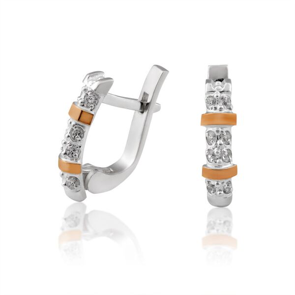 

Серьги из серебра и золота Юрьев арт.448 с